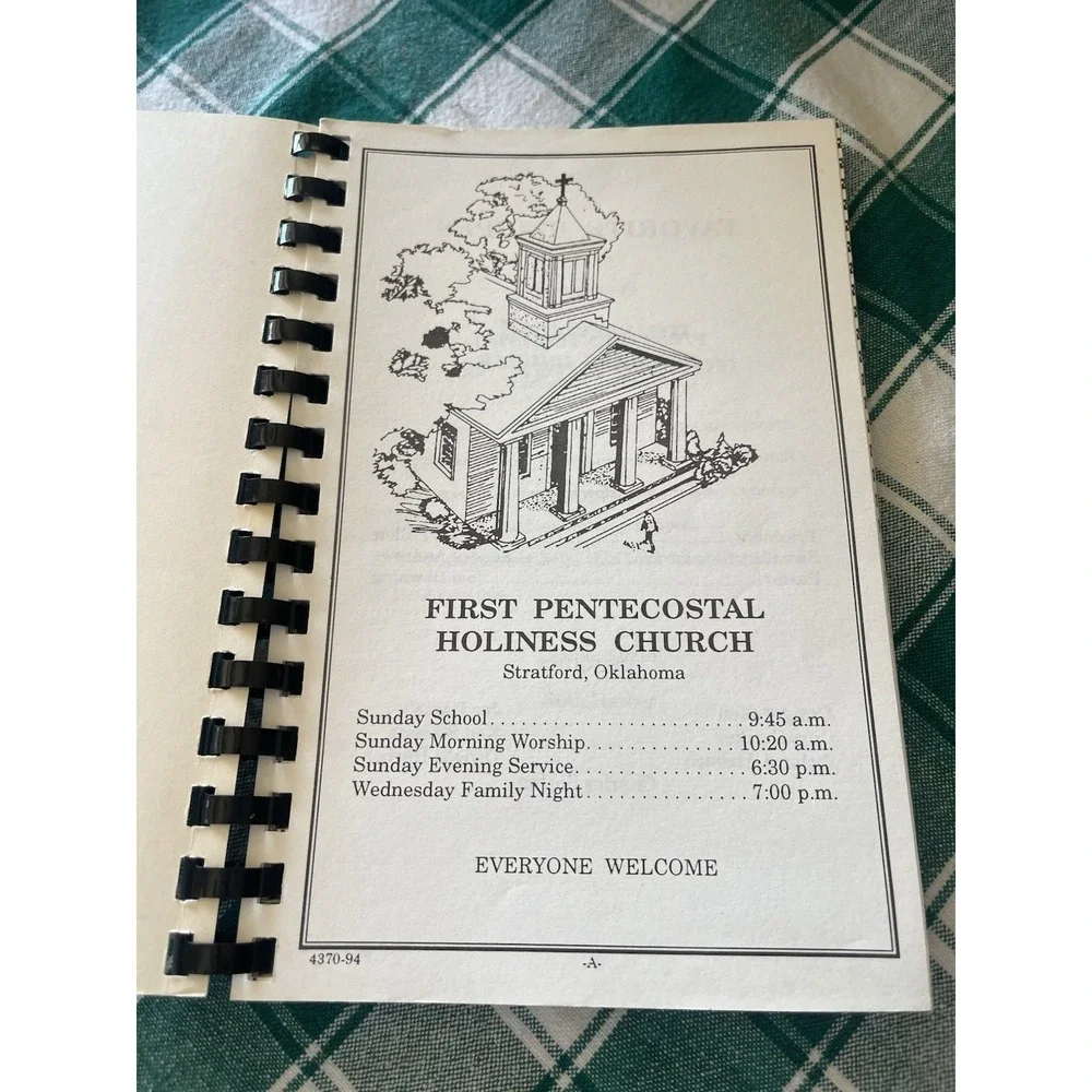 Our Daily Bread Cookbook Recipe Pentecostal Holiness Church Stratford Oklahoma